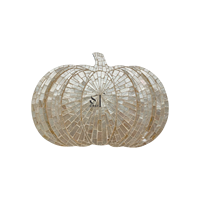 Décoration de table en mosaïque MDF de haute qualité, motif citrouille, pour Halloween, Noël, fêtes à domicile, festivals, incrustation MOP, décoration de luxe pour la maison