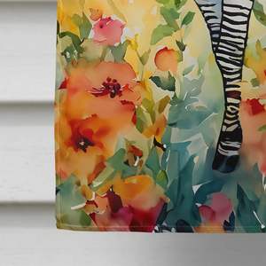 Bandera de Casa de porche grande de cebra, Multicolor pancarta de patio, ilustraciones para colgar en la pared, poste decorativo de poliéster duradero de fácil manga - Product Image 4