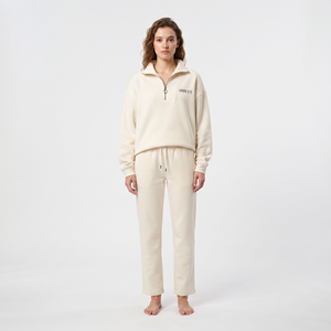 Ensemble de survêtement 2 pièces pour femme, col montant respirant et chaud, coupe ample et ajustée pour le yoga, la course et les activités sportives quotidiennes - Product Image 1
