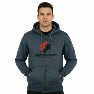 Sweat-shirt à capuche zippé pour homme, personnalisable, respirant, vêtement de sport décontracté pour homme - Product Image 6