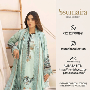 Bohemian Style 3 PC Set Karandi Printed Embroidered Chiffon <b>Shirt</b> Shawl Trousers Dupatta Indian Pakistani Anarkali Dresses - Product Image 5