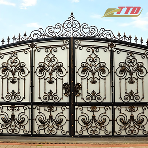 Puerta de Jardín Tradicional con Detalles de Hierro Forjado, Marca TTD, Dimensiones Personalizadas, Acabado con Recubrimiento en Polvo, Ecológica y Duradera, 8 pies - Product Image 1