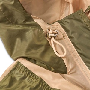 Men's Color Blocking Hooded Racer Jacket Quarter Zip Windproof Street Style Front Pocket Polyester Autumn Wear - Product Image 4