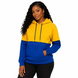 Sudadera con Capucha Color Block de la Hermandad Femenina Cosh International, Sudadera Informal de Algodón Tejido con Bolsillos Delanteros y Logotipo Personalizado - Product Image 3