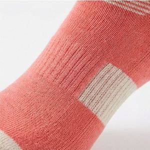 Crew <b>Socks</b> Solid Coral Color Knitted Breathable Cotton Polyester Spandex Adult Casual Daily Wear Summer Style - Product Image 5