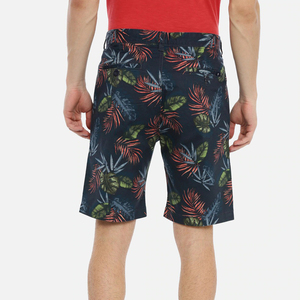 Shorts Bermuda pour homme à imprimé tropical avec poches, taille mi-haute, style décontracté - Product Image 3