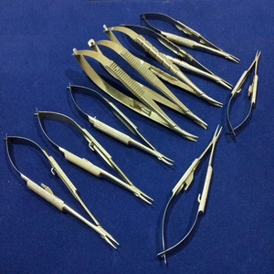 KIT DE 10 PORTE-AIGUILLES DE MICRO-CHIRURGIE CASTROVIEJO COURBÉS + DROITS JI-3049 Certifié CE Classe I Garantie 1 an Manuel Inclus - Product Image 1