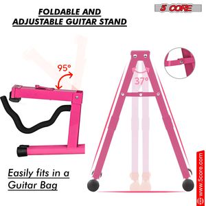 Supporto per Chitarra a Forma di A (2 Pezzi) con Braccio in Schiuma Morbida e Base Antiscivolo in Gomma per Strumenti Musicali Acustici ed Elettrici - Product Image 6
