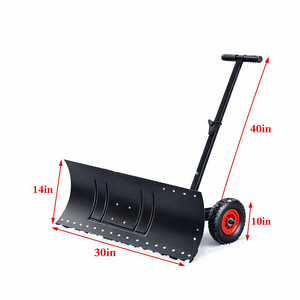 Pousse-neige à lame de 30 pouces avec roues, pelle à neige en acier robuste avec poignée réglable et pneus pneumatiques ODGWTO010 - Product Image 3