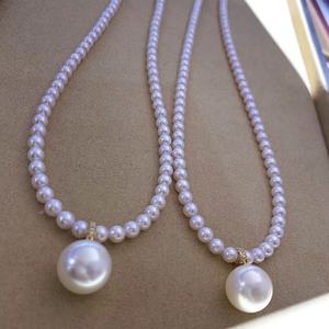 Collier en perles naturelles de style étoile de haute qualité pour filles, chaîne de clavicule bleu mer, pendentif tendance - Product Image 1