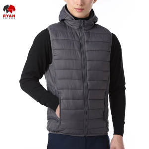 Gilet matelassé pour homme de qualité supérieure, tissu confortable et respirant avec logo personnalisé et design de poche - Product Image 4