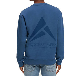 Sweat-shirt personnalisé brodé pour homme, en molleton de coton épais, col rond, coupe oversize, style streetwear, approvisionnement en gros Process Impex - Product Image 2