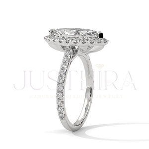 925 Silver Premium Design 14k Rose Gold Engagement Ring Classic Proposal Ring With Marquise Cut Moissanite Diamond <b>Wedding</b> Rinf - Product Image 4