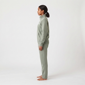 Women's Heavyweight Cotton Tracksuit Set Full Zip Jacket <b>Straight</b> <b>Leg</b> <b>Pants</b> Casual Streetwear Activewear Two Piece Outfit - Product Image 4