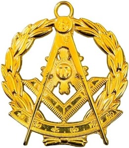 Joya Masónica de la Gran Logia – Joya de Collar de Cadena para Oficial Provincial Escocés de la Francmasonería - Joya Dorada - Product Image 1