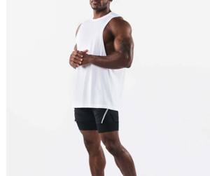 Débardeur Homme 2027 Été Sport Coton/Spandex Tricoté Style Urbain Tissu 220g Prix Usine Haute Qualité Personnalisable - Product Image 2