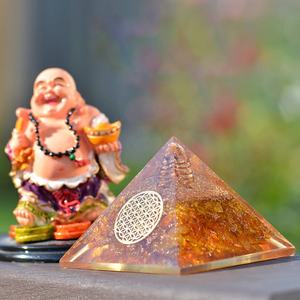 Nueva Pirámide de Orgón de Citrino, Manifesta Abundancia y Energía Positiva, Pirámides de Orgón con Piedras Preciosas de Citrino, Decoración para el Hogar y Regalo - Product Image 4