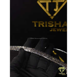 Bracelet en argent sterling 925 de haute qualité, serti de diamants de laboratoire VVS, style hip-hop pour homme, par Trisha Jewels - Product Image 4