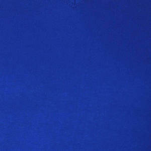 T-shirt à manches longues col en V bleu royal pour femme, 100% coton tricoté, coupe ajustée, couleur unie, décontracté, toutes saisons - Product Image 6