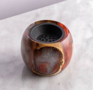 Quemador de Incienso Artesanal FAIZA CRAFT de Resina Árabe y Madera de Acacia de Sándalo Premium, Ecológico y Duradero, Decoración para el Hogar, Aromaterapia - Product Image 1