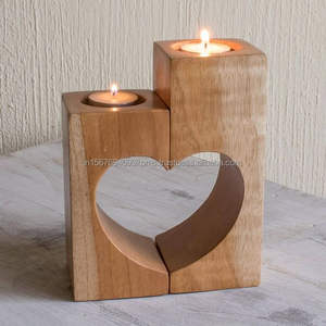 XMAS Tree Design Decorative Christmas Candle Holder Wooden <b>Desktop</b> Display Garden Church Decorative Elegant Wooden Candle <b>Stand</b> - Product Image 2