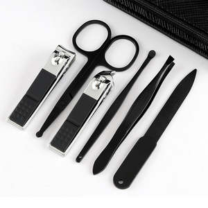 Juego Profesional de 6 Piezas de Cortaúñas de Acero Inoxidable, Kit de Pedicura Eléctrico, Estuche de Viaje Portátil, Kit de Manicura y Cuidado de Cutículas - Product Image 3