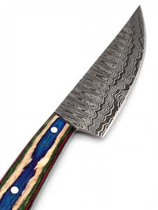 Handcrafted Damascus Steel Broad Utility Knife Multi Color Layered Wood Handle <b>Craft</b> <b>Tool</b> - Product Image 5