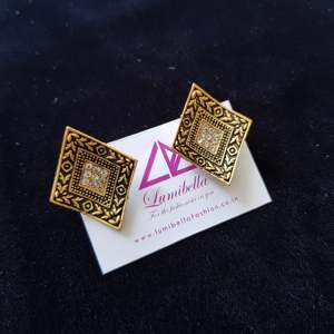 Spear Shaped Stud Earrings-Cute Classic Trendy Zircon Pearl Diamond Brass Alloy Copper Gift Party - Product Image 1
