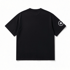 T-shirt noir à manches courtes et col rond pour homme, imprimé lettres « Back Slow Burn », style streetwear - Product Image 5