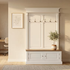 Armario de Dos Puertas Deren Capstock, Diseño Moderno y Limpio, Acabado Natural, Almacenamiento de Madera para Dormitorio u Oficina - Product Image 1