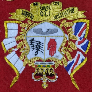 Handmade Embroidered Custom Made Bullion Wire Royal <b>Crown</b> Peak Cap Patches 3D Embroidery Golden <b>Silver</b> Fashion Badges Uniform - Product Image 3
