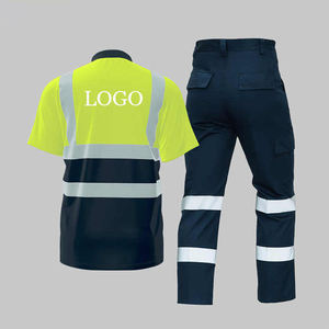 High Visibility Summer Custom Breathable Quick Dry CE Certified Waterproof <b>Flame</b>-Retardant Polo <b>Shirts</b> Reflective Strips Safety - Product Image 2