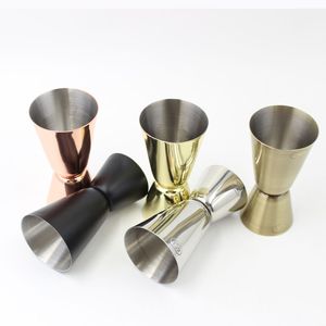 Metal Cocktail Measuring Jigger 30ml 45ml Double Sided Shot Glass Copper Finish Bartender <b>Bar</b> Mixing Accessory <b>Tool</b> - Product Image 4