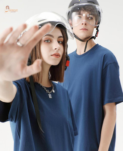 T-shirt unisexe en coton 100% lourd tricoté, toile de luxe, impression personnalisée du logo, coupe ajustée, séchage rapide, respirant, pour homme - Product Image 2