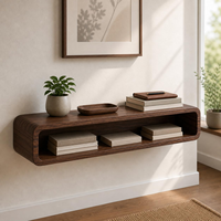Étagère murale flottante en bois moderne, table console murale avec rangement ouvert pour salon, entrée, décoration intérieure