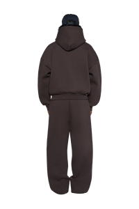 ชุดเซ็ตสองชิ้น กางเกงขาบานผ้าทอสำหรับฤดูร้อน ผู้ชาย สไตล์วินเทจฟอกสี ชุดวอร์มมีฮู้ด กางเกงจ็อกเกอร์ ผ้าฝ้าย 100% - Product Image 5