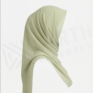 Hiyab de Chifón de Color Sólido para Mujer, Transpirable, para Uso Diario, Pañuelo Étnico - Product Image 3