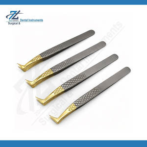 Pinces à cils professionnelles en acier inoxydable, type L, avec une prise en main parfaite, poignée confortable, logo personnalisable, emballage - Product Image 4