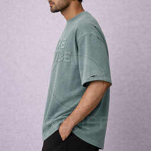 Camiseta de Hombre Tallas Grandes, Sólida, con Relieve, Personalizada, Nuevo Estilo, Cuello Redondo, 100% Algodón, Tejido Transpirable de Lona, Alta Calidad - Product Image 6
