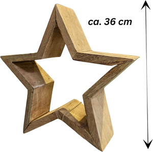 HANDCRAFTED RUSTIC WOODEN <b>STARS</b> on ROPES perfect for indoor cages or outdoor hutches. Low MOQ, competitive pricing by AYAANS - Product Image 3