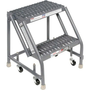 2 Step Rolling <b>Ladder</b> Without Handrail for Logistics and Picking Vietnam Manufacturer ISO Sedex Certified High Load Sale - Product Image 3