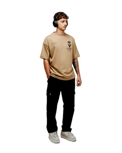 T-shirts en coton biologique personnalisés du fabricant pakistanais pour hommes couleur unie coupe surdimensionnée 100% coton approvisionnement en vrac - Product Image 4