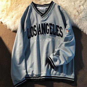Sudadera Unisex Vintage para Mujer, Estilo Harajuku, Cuello en V, Otoño 2026, Oversize, Holgada, con Estampado de Letras, Manga Larga, Tipo Jersey - Product Image 5
