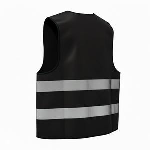 Chaleco de Seguridad Reflectante de Alta Visibilidad Unisex, con Detección de Agujas, Impresión por Transferencia de Calor, Malla de Poliéster Transpirable, Ropa de Trabajo Negra - Product Image 2