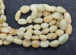 ลูกปัดอะความารีนสีเหลืองธรรมชาติแบบก้อน  อะความารีนสีเหลืองแบบขัดเงา  สายยาว 16 นิ้ว  สร้อยอะความารีนสีเหลืองสำหรับทำเครื่องประดับ - Product Image 4