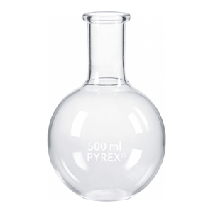 Frasco de cocción de fondo redondo de vidrio borosilicato PYREX para calentamiento y destilación, varias capacidades disponibles - Product Image 3