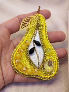 Broche de Cristal Bordado a Mano con Cuentas, Elegante Pin de Joyería de Moda - Product Image 4