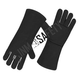 Cowhide Split Leather Long Cuff Welding <b>Gloves</b> Anti Static Anti Slip Anti Cut Spark Resistant Features Industrial Safety <b>Gloves</b> - Product Image 5