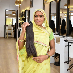 Extensiones de cabello humano natural indio virgen natural de un solo donante con cutícula alineada al por mayor 8-32 pulgadas - Product Image 1