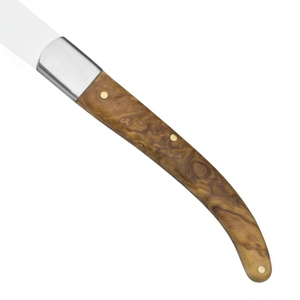 Cuchillos Elegantes para Carne con Mango Curvo de Madera Natural y Hoja de Acero Inoxidable Lisa para Restaurantes y Uso Doméstico - Product Image 5